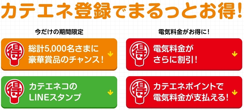 中部電力のカテエネに登録すると1万円分のポイントが抽選で1000名に 他にも豪華賞品が当たるキャンペーン中 8月31日まで お得情報まとめサイト